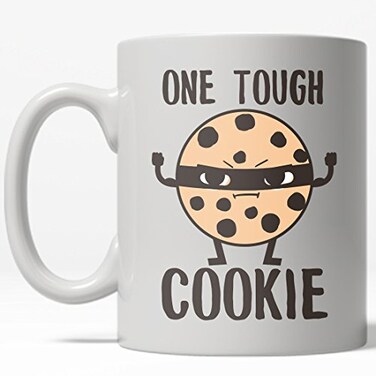 Crazy Dog One Tough Cookie Mug Funny Snacks Chocolate Chip Coffee Cup 11oz