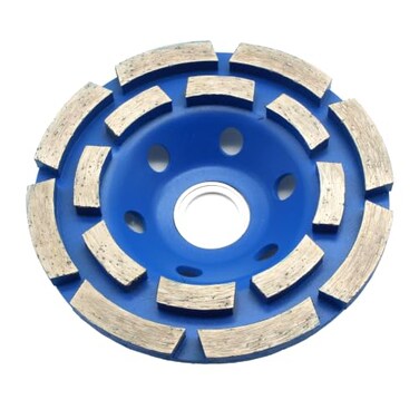 TEMO 4" Diamond Two Row Segment Grinding Wheel Disc for Marble Tile
