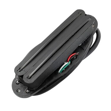 Musiclily Basic Ceramic Single Coil Sized Humbucker Black with Black Rails