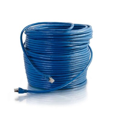 C2G Legrand - Cat6 Ethernet Cable, Snagless Unshielded Cat6 Patch Cable, Blue Network Patch Cable, 300 Foot Snagless STP Ethernet Cable, 1 Count, 43124