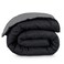 Bare Home Reversible Comforter ,Twin/Twin XL, Black/Grey