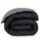 Bare Home Reversible Comforter ,Twin/Twin XL, Black/Grey
