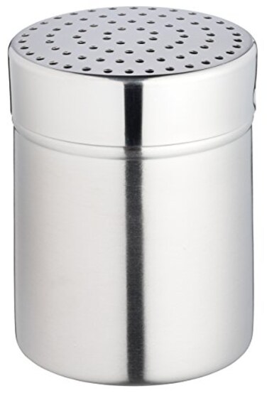 KitchenCraft Stainless Steel Medium-Hole Flour Dredger/Icing Sugar Shaker, Silver