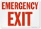 SmartSign "Emergency Exit" Sign10" x 14" Plastic