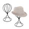 MyGift 2pc Black Metal Hat Stand, Baseball CapWig Display Holder