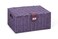 Arpan Medium Resin Woven Storage Basket Box With LidLock - Purple