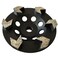 EDiamondTools 4.5" Diamond Grinding Wheel 6 Arrow Seg for ConcreteCoating 5/8"-11