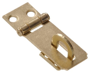 Hardware Essentials 851399 ZincYellow Dichromate Fixed-Staple Safety Hasp ,1-1/2
