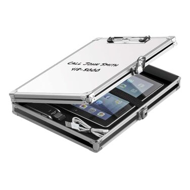 Vaultz Locking Storage Clipboard with Key Lock, Black