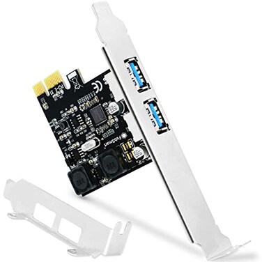 FebSmart 2-Ports Superspeed 5Gbps USB 3.0 PCI Express Expansion Card for Windows, MAC OS X and Linux Desktop PCs, Built in Self-Powered Technology, No Need Additional Power Supply ,FS-U2S-Pro