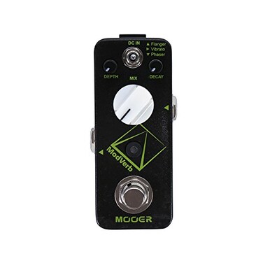 MOOER Modverb Compact Reverb with 3 Modulation, Flanger, Vibrato, Phaser and Tap Tempo, Frozen Functionality