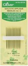 Clover Gold Eye Applique Needles - Size 9 15/Pkg