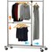 Simple Houseware Dual Bar Adjustable Clothing Garment Rack, 72" H, Chrome