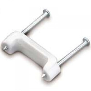 Gardner Bender PS-150 Plastic Staple,½ Inch., 14/2, 12/2, 10/2 ,NMCable, Quick / Easy Installation, for Romex, UF, ,NMMore, 100 Pk., White