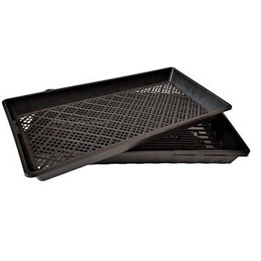 Bootstrap Farmer Extra Strength Flat Tray and Soil Block and Rockwool Cube Seedling Propagation Trays ,Mesh BottomCombo Bundle, 10 Pack, 1020, for Microgreens, Wheatgrass, Germination, Fodder