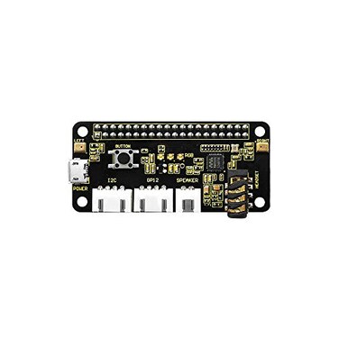 KEYESTUDIO ReSpeaker 2-Mic Pi HAT V1.0 for Raspberry Pi 4/4B, Raspberry Pi 3 3B/2 2B