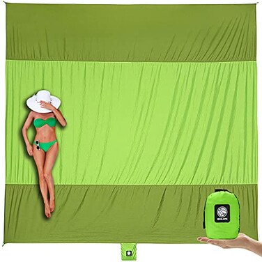 WEKAPO Beach Blanket Sandproof Waterproof, Extra Large Beach Mat
