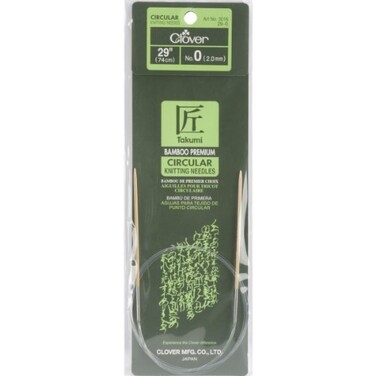 Clover Bamboo Circular Knitting Needle 29" 0