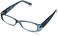 Foster Grant Women's Posh Rectangular Reading Glasses, Blue/Transparent, 52 mm,1.25