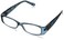 Foster Grant Women's Posh Rectangular Reading Glasses, Blue/Transparent, 52 mm,1.25