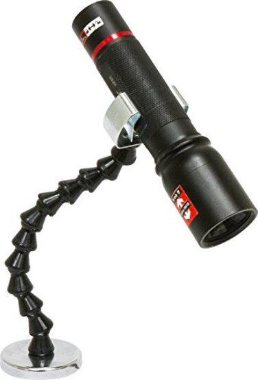 MAG-Mate MX20FLZP02 Flexible Flashlight Holder, Powerful Permanent Magnetic Base, Versatile Work Light Holder, 42 lbs. Maximum Holding Capacity, Black