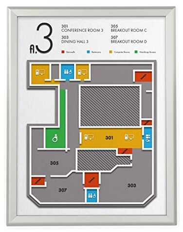 Displays2go Easy Open Snap Poster Frame for 18 x 24 Graphics