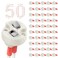 DiCUNO G4, GU5.3 Bi-Pin Ceramic Base Socket, with Wire Connector, 50-Pack