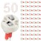 DiCUNO G4, GU5.3 Bi-Pin Ceramic Base Socket, with Wire Connector, 50-Pack