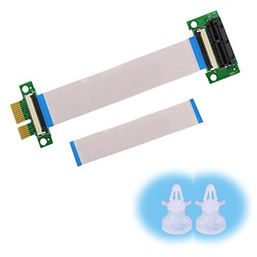 SUPERPLUS PCI Express Riser Cable x1 PCI-E 36PIN 1X Extension Cable ,90 Degrees Directionfor Server Chassis