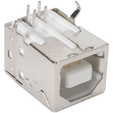 Velleman CC089 USB B Female Single Connector, 1 Grade to 12 Grade, 90 Degree, PCB Mounting