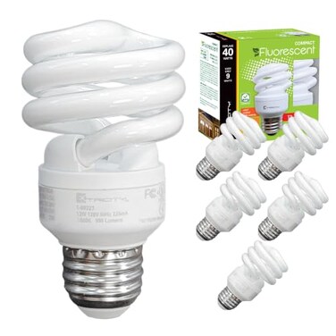 Xtricity Compact Fluorescent Light Bulb T2 Spiral, E26 Base ,6 Pack