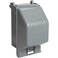 ThomasBetts Red Dot CKMUV Single Gang While-in-Use Universal Medium Vertical Cover, 3-1/4 Inch Internal Depth, Silver, Aluminum Alloy, for use with Duplex, GFI, Single Receptacle, and Switch