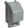 ThomasBetts Red Dot CKMUV Single Gang While-in-Use Universal Medium Vertical Cover, 3-1/4 Inch Internal Depth, Silver, Aluminum Alloy, for use with Duplex, GFI, Single Receptacle, and Switch