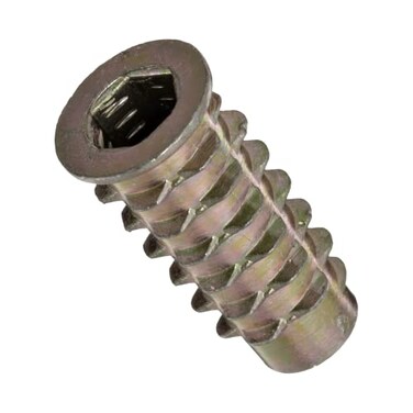 E-Z LOK Thread Insert, Hex Flanged, 0.25-20, 25mm, 50 ct