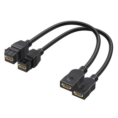 Cable Matters 2-Pack 4K HDMI Keystone Pigtail Cable, 8 inches