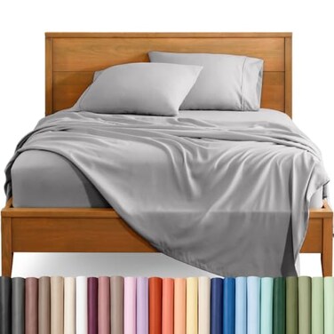 Bare Home King Sheet Set - 1800 Ultra-Soft ,King, Light Grey