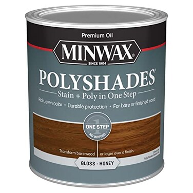 Minwax PolyShades, Gloss, Honey, 1 Quart