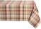 DII Give Thanks Plaid Fall Table Decor, AutumnThanksgiving Tabletop Linens, 52x52 Square Tablecloth