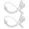 Security-01 12V DC Power Splitter Cable 1 to 4 Way, Plug 5.5mm x 2.1mm for CCTV Security Camera, LED Strip Light and More,2-Pack White