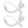 Security-01 12V DC Power Splitter Cable 1 to 4 Way, Plug 5.5mm x 2.1mm for CCTV Security Camera, LED Strip Light and More,2-Pack White
