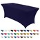 ABCCANOPY 6FT Spandex Table Cover, Stretch Fitted Tablecloth, Navy Blue