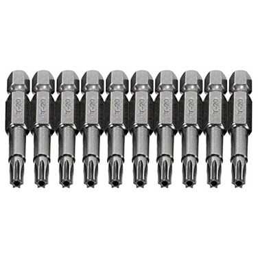 COMOK 10pcs 50mm Long 1/4 Inch Hex Shank T20 Torx Head Magnetic Screw Driver Bit Set Security Tamper Proof Star 6 Point Screwdriver Kit Tools