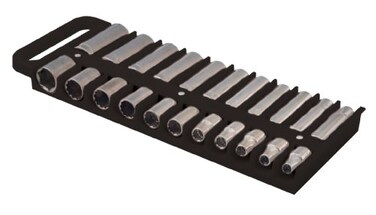 Lisle 40990 Large Magnetic 1/2 Socket Tray Black