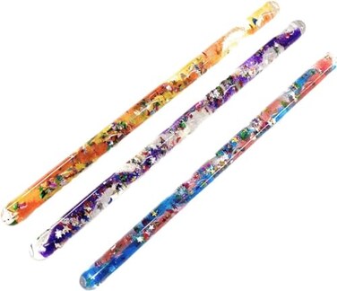 Toysmith Jumbo Spiral Glitter Wands ,12.5 InchesGift Set Party Bundle - 3 Pack ,Assorted