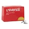 Universal Thumb Tacks, Steel, Silver, 0.31", 100/Box