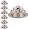 TORCHSTAR 6-Pack 4 Inch Recessed Light Trim, Step Baffle, Satin Nickel