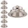 TORCHSTAR 6-Pack 4 Inch Recessed Light Trim, Step Baffle, Satin Nickel