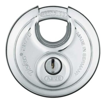 ABUS 26/70 Diskus Solid Body Storage Padlock with 2 Keys
