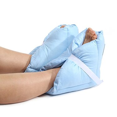 MediChoice Heel Pillow, 1 Pair, Breathable Cotton Polyester Cover with Microfiber Fill, Hook and Loop Fasteners, Universal ,1 Pair