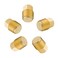 Legines Solid Brass Pipe Fitting, 1/4" NPT Male Square Head Plug ,5 pcs